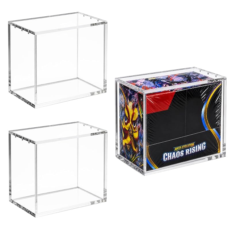 3-Pack Booster Box Case - Acrylic Display Boxes for US-Size PKMN Booster Boxes (Variation: (3-Pack)Booster Box Case)