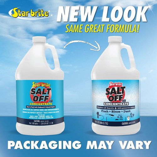 STAR BRITE Salt Off Spray - Ready-To-Use Salt Remover Wash for Boats, Vehicles, Trailers and Fishing Gear - 128 Ounce Gallon