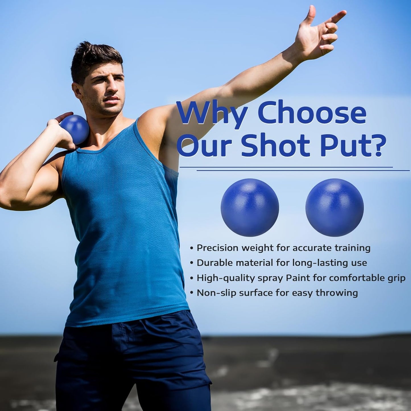 2 Pack Iron Shot Put Set Shot Put Ball 8lbs Sport Track and Field Weight Balls for Outdoor High School Practice Throwing
