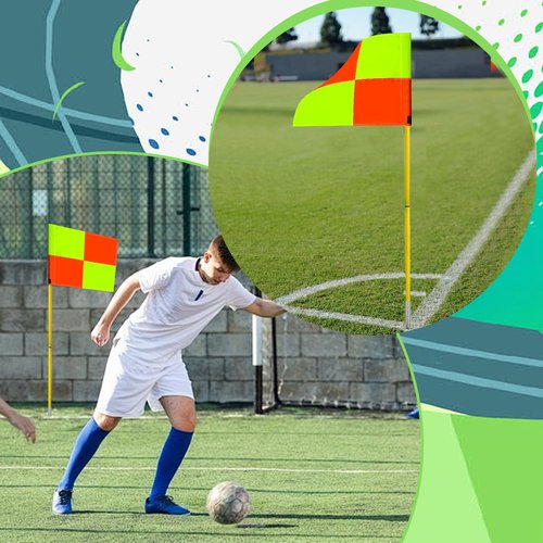 SAWHOX Replacement Soccer Corner Flags, Set of 4