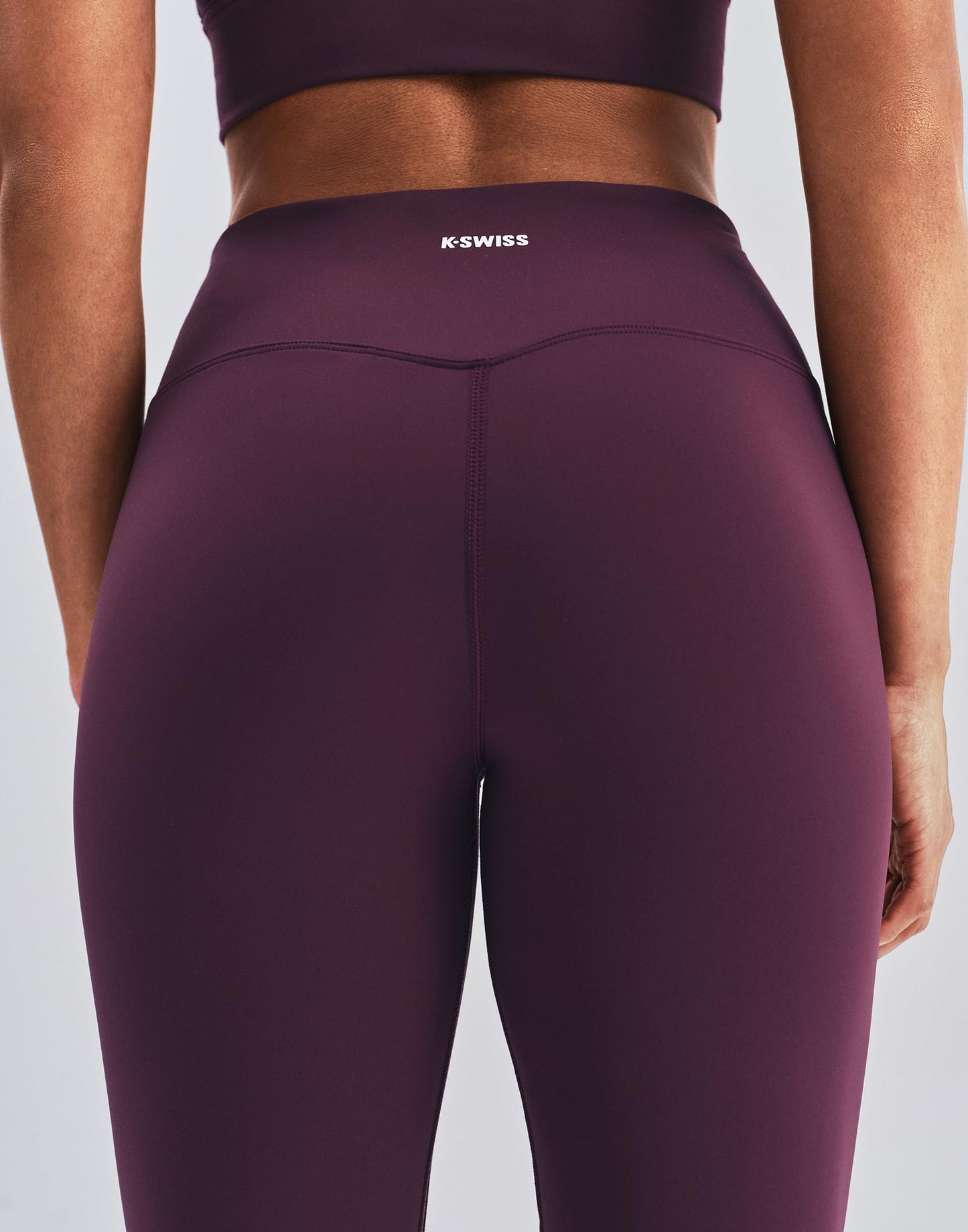 K-Swiss Flare Leggings for Women 32" - High Waist Wide Leg Bell Bottom Bootcut Yoga Pants for Casual Lounge, Purple/MISC M