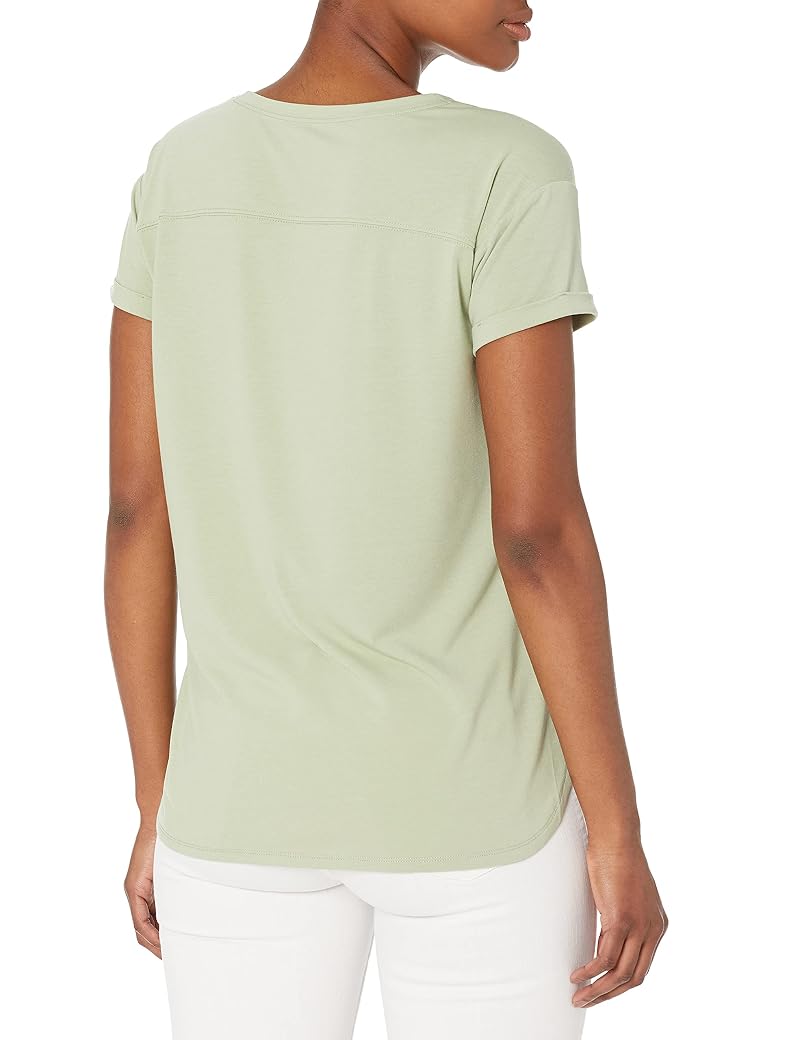 Light Green Amazon Essentials Women's Studio Relaxed-Fit Lightweight Crewneck T-Shirt - Medium