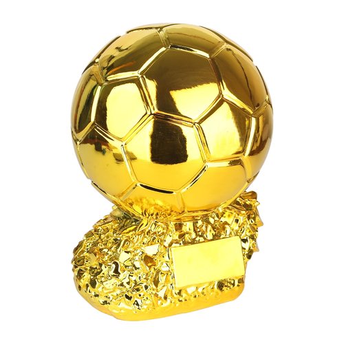 Trophy Replica, Football Trophy Decor, Soccer Ball Trophy, Resin Soccer Trophy Replica for Athlete World Cup Football Match Commemoration Memorial Award (6IN)