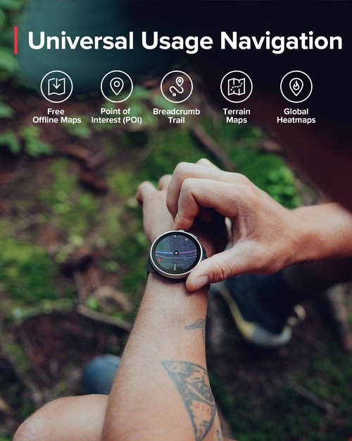 SUUNTO Race GPS Sports Watch, 1.43" AMOLED Touchscreen w/ Crown, 26 Days Battery Life, Training & Sleep Health Tracking, Dual-GNSS, 32GB Global Offline Maps, Lightweight for Running, Ti Amethyst
