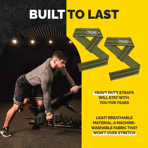 Heavy Duty Wrist Straps - 18" Wrist Straps for Weightlifting with Silicone Grip and Padding - Weight Lifting Wrist Straps and Gym Straps