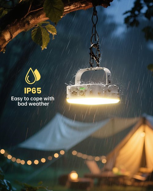 Eventek 2Packs LED Camping Lantern, Rechargeable Camping Lights Up to 144 Hours & 4 Light Modes, Portable IP65 Waterproof Magnetic Camping Essentials for Tent, Power Outages Emergency