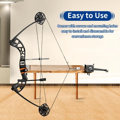 SPG Archery Draw Board for Compound Bow - Hand Crank Compound Bow Draw Board with Tow Rope 100lbs Pulling Capacity Professional Bow Maintenance Tool Fits Most Bow Press
