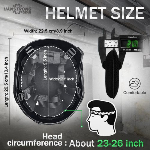 Airsoft Helmet and Mask Tactical Paintball Black PJ Type Fast Helmet with Detachable Adjustable Goggles Airsoft Full Face Masks Protection