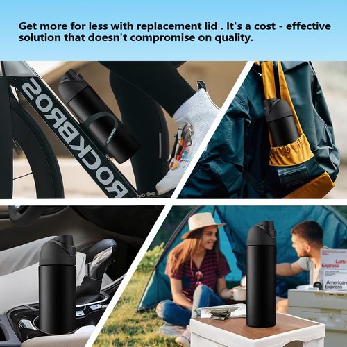 TideBloom Replacement Lid for Owala Freesip, One Button Water Bottle Top Lid Compatible with Owala Cup 16oz 24oz 32oz 40oz, BPA-Free Leakproof Replacement Accessory for Owala Freesip (Black)