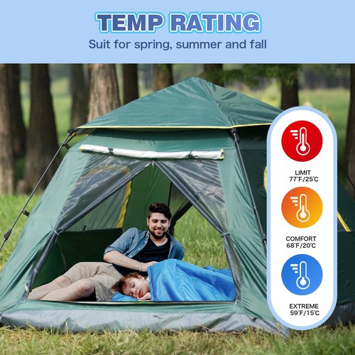 REDCAMP Kids Mummy Ultra Lightweight Sleeping Bag for Backpacking, Comfort for Warm Weather, with Compression Sack, Blue