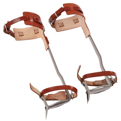 CheriMuMu Cowhide Leather Tree Climbing Spikes Set, Buckle Tree Climbing Gear with Adjustable Climbing Belt Rope, Climbing Tools Kit for Climbing, Picking Fruit, Indoor and Outdoor Sports(Brown)