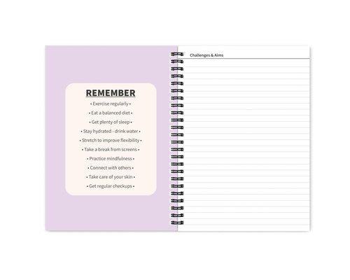 Better Health - Exercise, Nutrition & Wellness Journal - Stay healthy with our handy, simple tracking charts - A5 size with 104 undated pages - For A Happier, Healthier Life (Lilac)