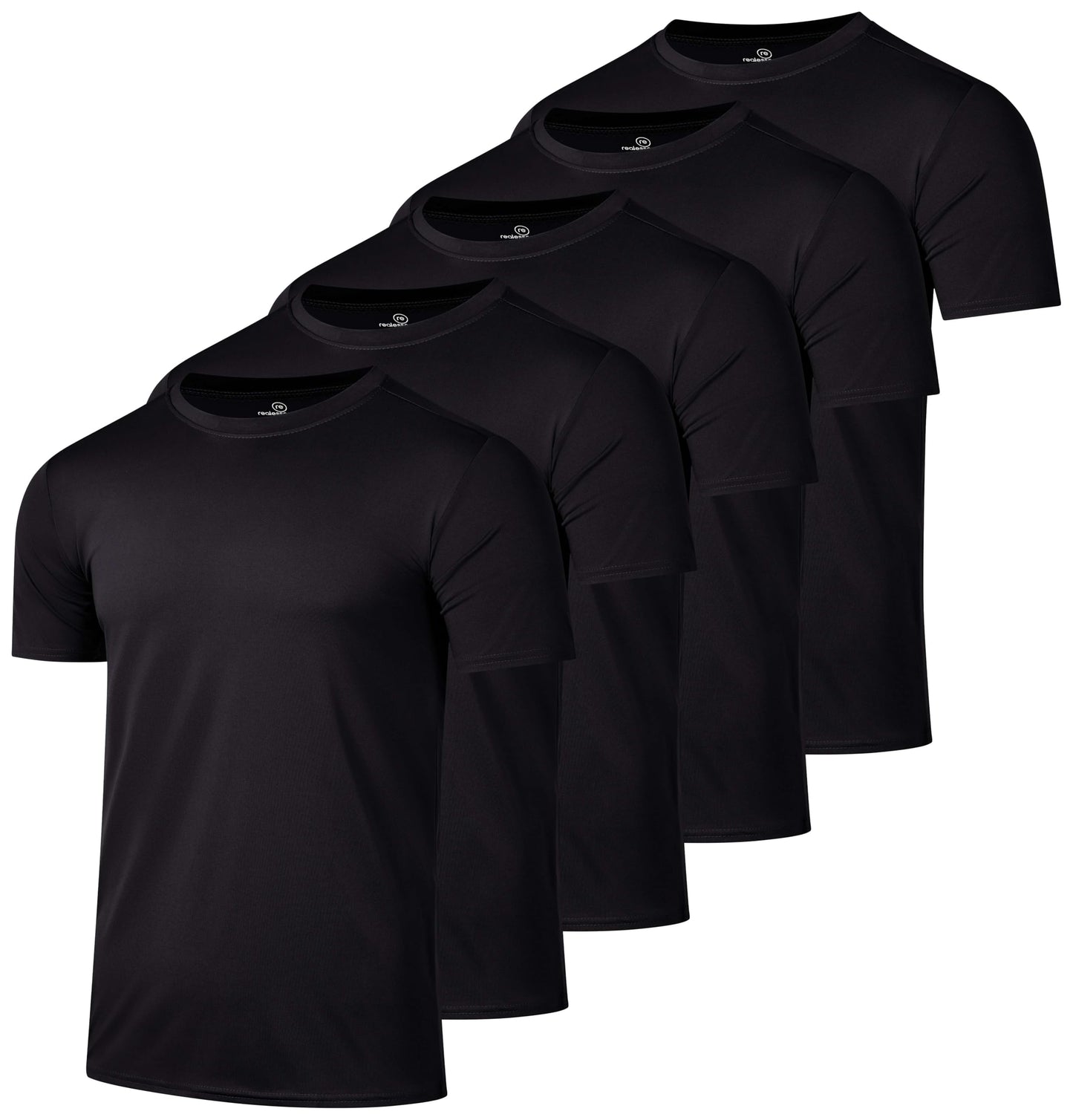 Real Essentials - Pack of 5 Men’s Active Quick Dry Fit Crew Neck T-Shirts Athletic Gym Workout Short Sleeve Tee Tops Camisas para Hombres Summer - 3X-Large - Set 8