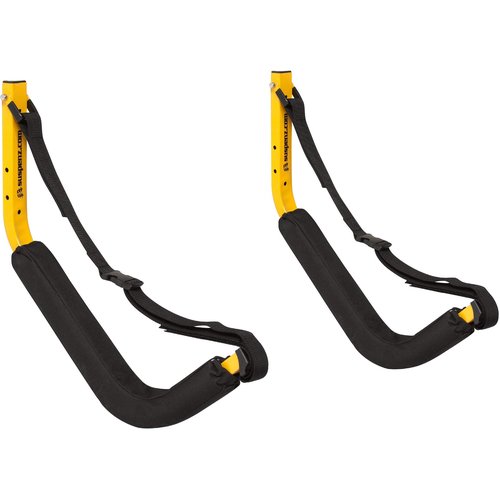 Suspenz EZ Kayak Storage Rack, Indoor & Outdoor Wall Mounts for Kayaks & SUP Paddle Boards, Powder-Coated Steel with Foam Pads & Safety Straps, Holds up to 125 lbs (12-9903)