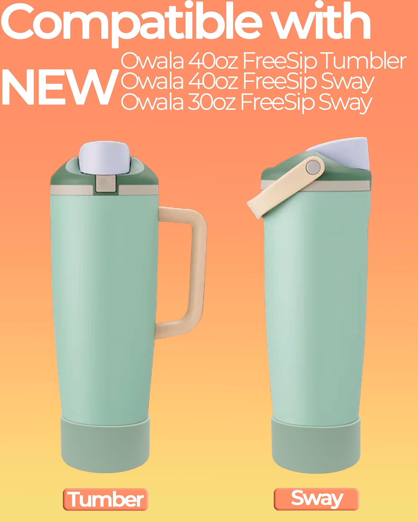 Kaitiaki Silicone Boot for Owala 30oz & 40oz FreeSip Sway Bottles & Tumblers - Non-Slip, Scratch-Resistant, Stability Enhancer, Available in 12 Colors (Lavender Mist)