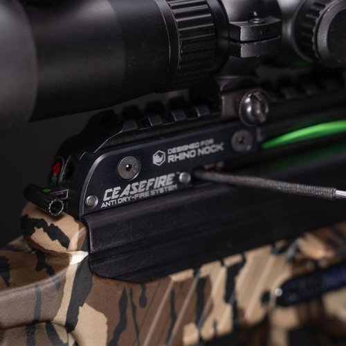 Excalibur Mag MAX Accurate High-Output CeaseFire Archery Hunting Crossbow - Scope, Scope Rings, 3 Quill Arrows with 100Gr Field Points, 4-Arrow Quiver Included
