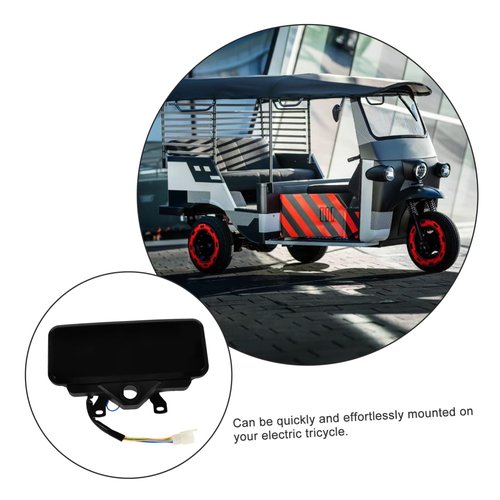 TOPPERFUN E-Bike LCD Display Screen Electric Tricycle Speedometer Display Meter for Electric Vehicles