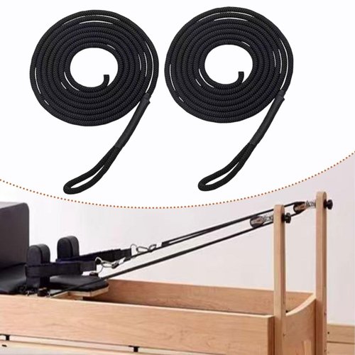 Aosekaa 2x Pilates Reformer Pull Ropes Straps Versatile Components for Home Studio Use Workout Equipment Pilates Core Bed Accessories