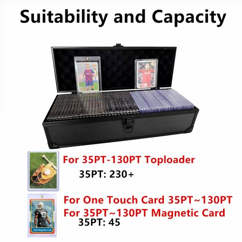 ANIXITECH Toploader Storage Box, for 3"x4" Rigid Cards Top Loader, for One Touch Card, and Trading/Sport Card Case, Toploaders/Magnetic Cards Case（35PT-130PT