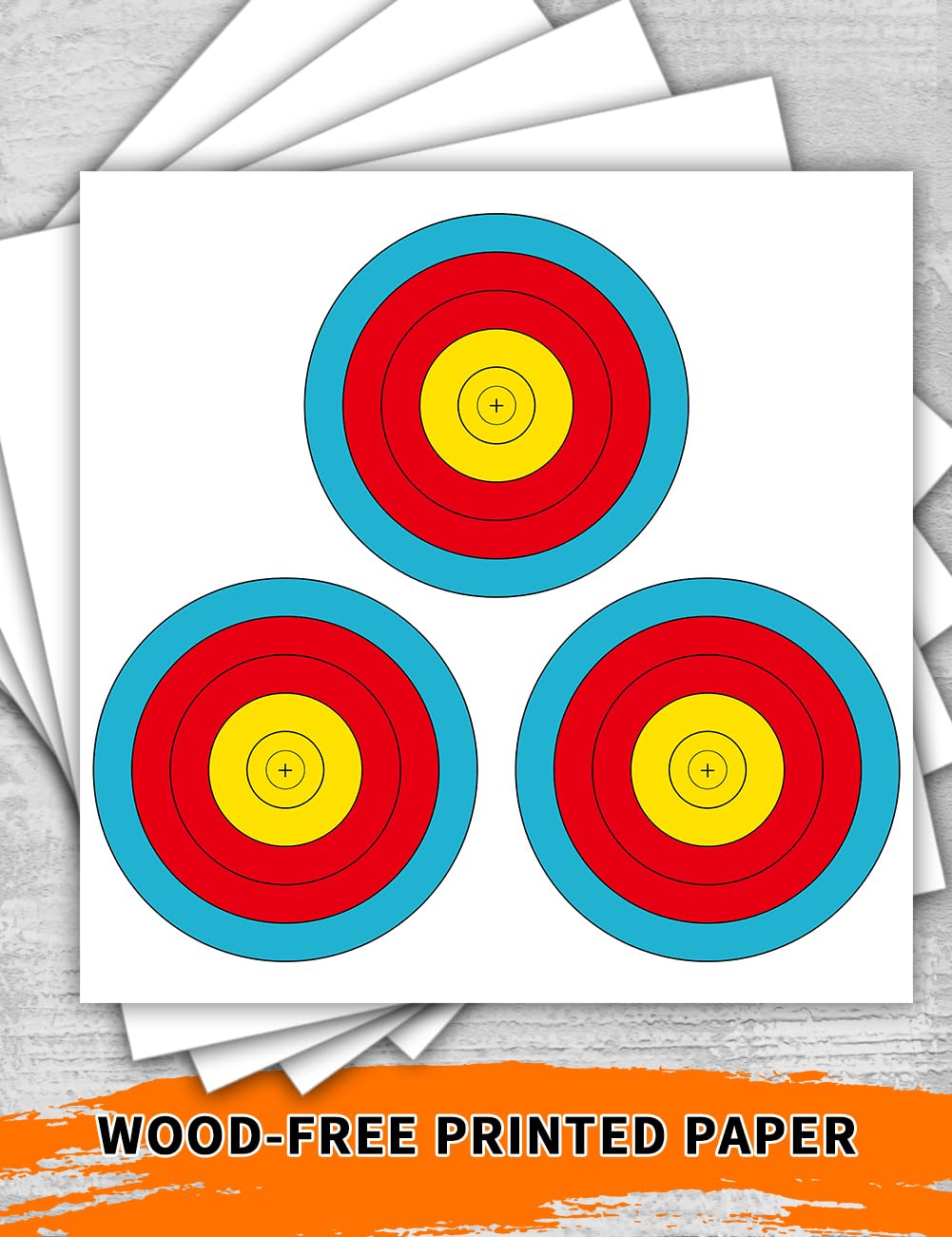 THREE ARCHERS ArcheryTargets Paper 3 Spot Vegas Face 30pcs Archery Targets Official 17x17 Inch Paper Indoor & Outdoor
