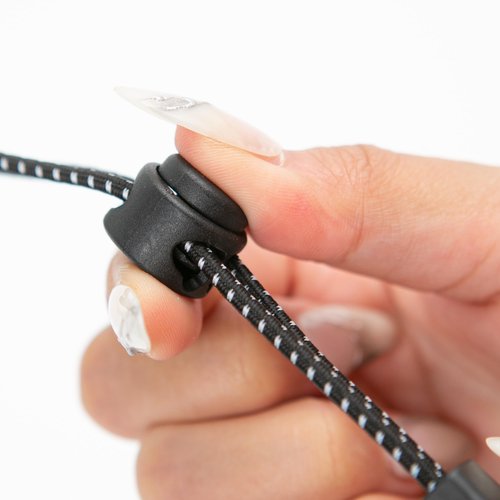 4pcs Climbing Stick Holder, Hiking Trekking Pole Backpack Bungee Straps, Adjustable Elastic Cord Ropes Lanyard Fixing Buckle for Ski Walking Outdoor Mountaineering Outdoors Carry Tie Accessory Black