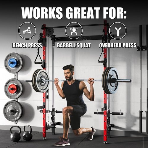 Mikolo Safety Catches, Spotter Arms-Fit 2"x 2" Tube, with 1" Hole for Squat Rack Power Rack Cage, 800 lbs Capacity (1 Pair)