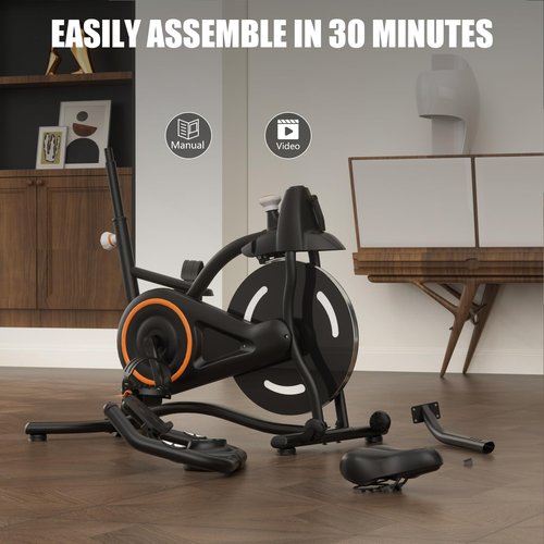 CYCLERADE Exercise Bike,Stationary Bikes for Home,Adjustable Workout Bike, Professional Exercise Bikes for Home, Efficient Workout Bike with Smartphone Mount & Digital Pulse Display