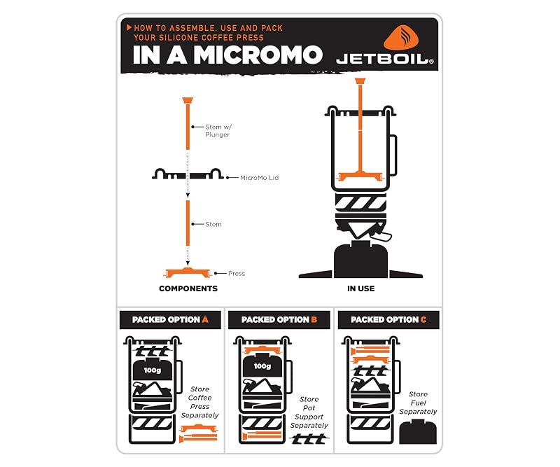 Jetboil Silicone French Press Coffee Maker - One Size