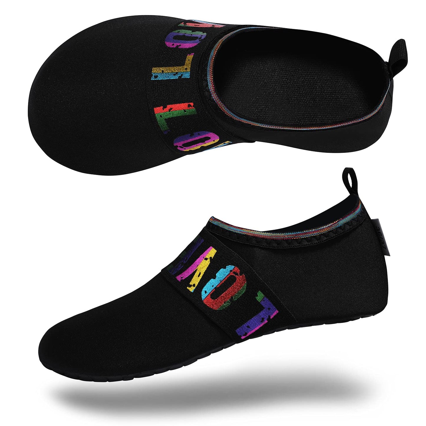 VIFUUR Water Sports Unisex Shoes LoveBlack - 11-12 W US / 9.5-10.5 M US (42-43)