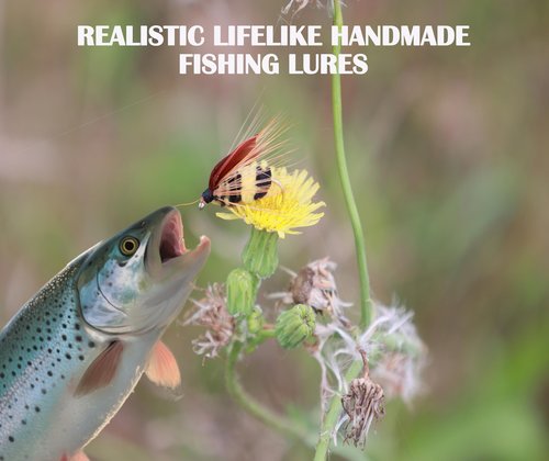 Fly Fishing 63pcs/33pcs Premium Hand Tied Fly Fishing Accessories - Fly Boxes Included Dry, Wet, Nymphs, Streamers, Wooly Buggers Trout Flies (120 PCS)