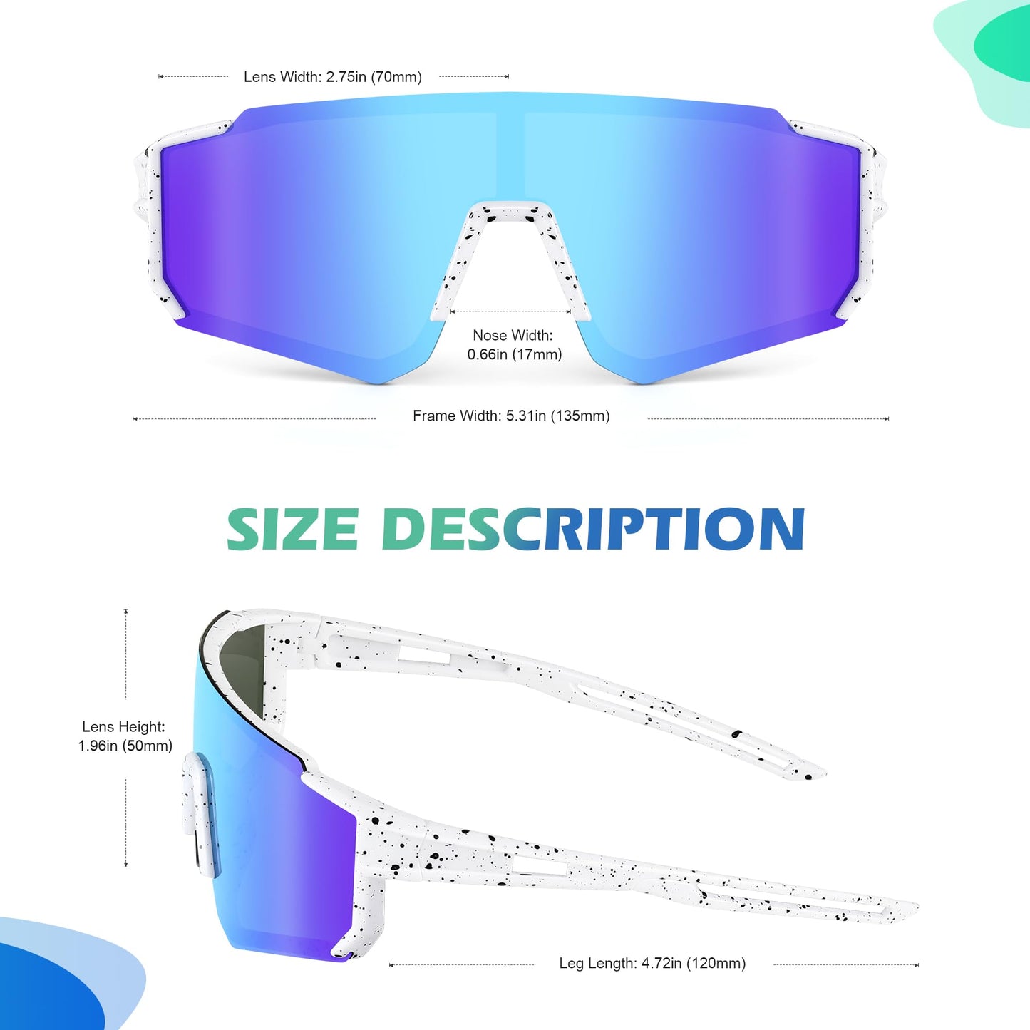 Fanshen Kids Baseball Sunglasses for Boys Girls Ages 3-12, Sports Polarized Youth Baseball Softball Sunglasses UV Protection (Bright Black/Gold)
