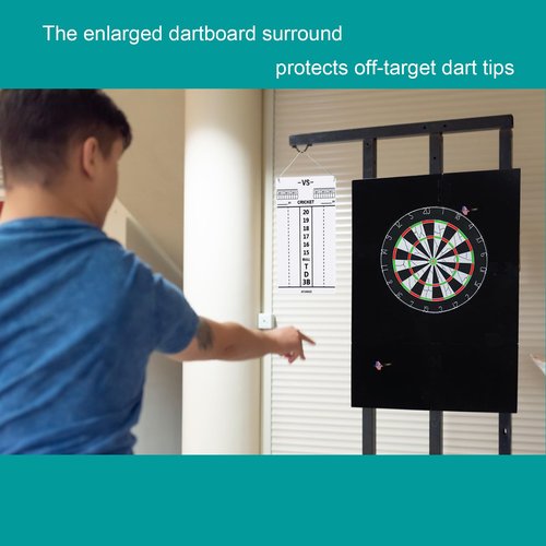 Afumazi Extended Dartboard Surround, Large Dart Board Wall Protector with Scoreboard for Home Bar Game Room