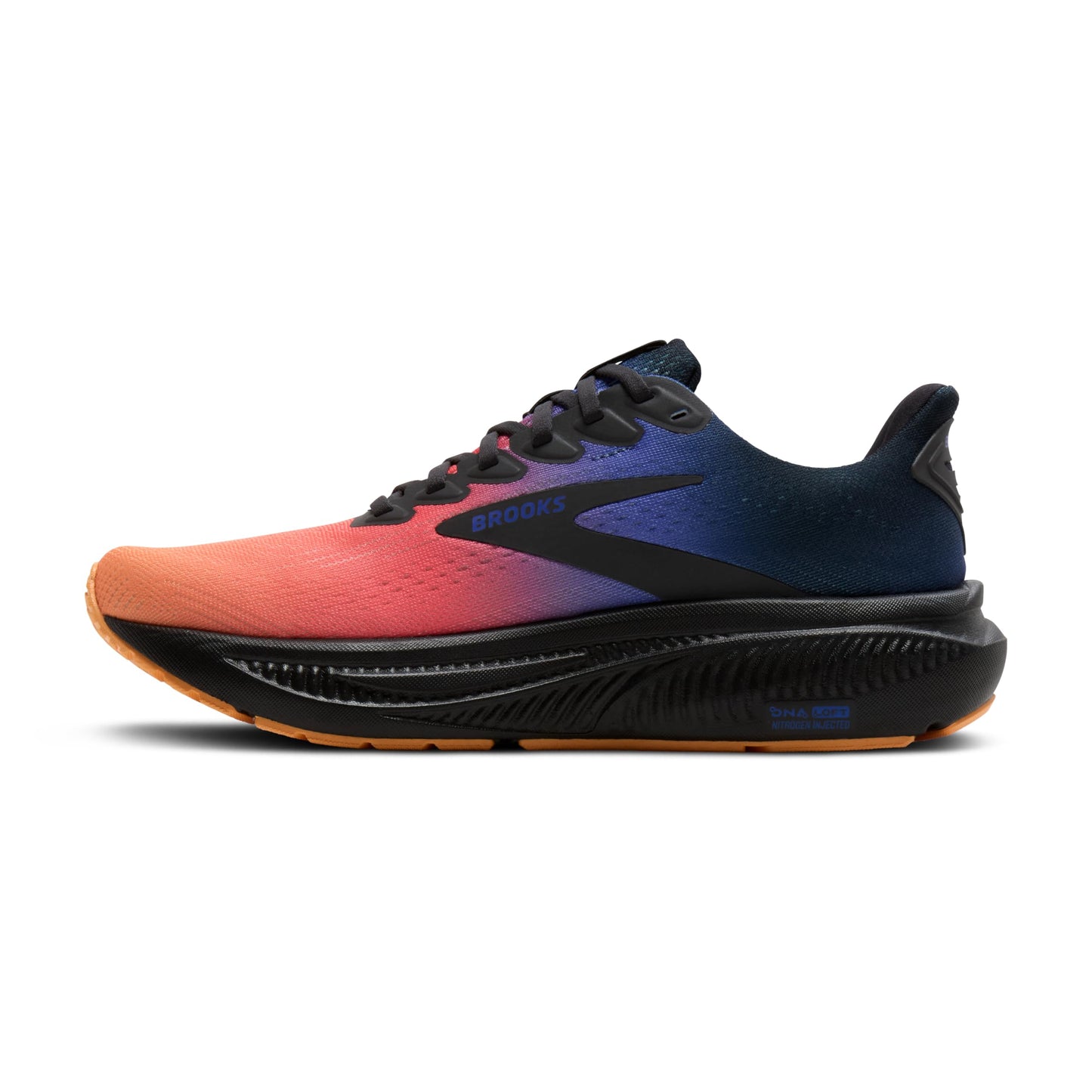 Brooks Women’s Ghost 17 Neutral Running Shoe - Night/Blue/Papaya - 6 Medium