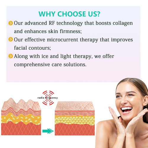Radio Frequency Skin Tightening Machine for Face - Facial Neck Anti-Aging Device Microcurrent Lifting Massager Wrinkle Reduction Firming, and Toning - Advanced Technology for Aging Issues