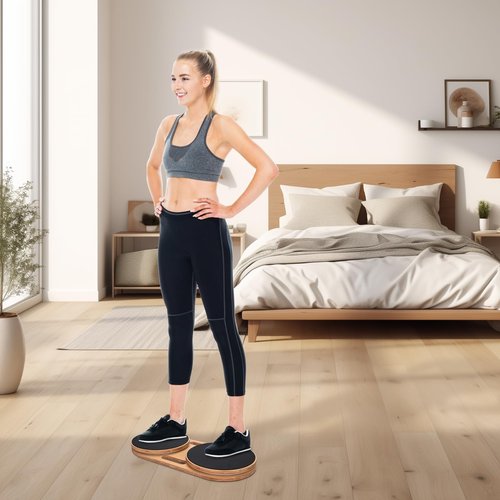 Nisorpa Ab Twister Board for Exercise 31.26'' x 9.84'' Twister Exercise for Waist Wood Waist Twisting Disc Full Body Toning Workout for Slimming and Strengthening Abdominal & Stomach Exercise Equipment