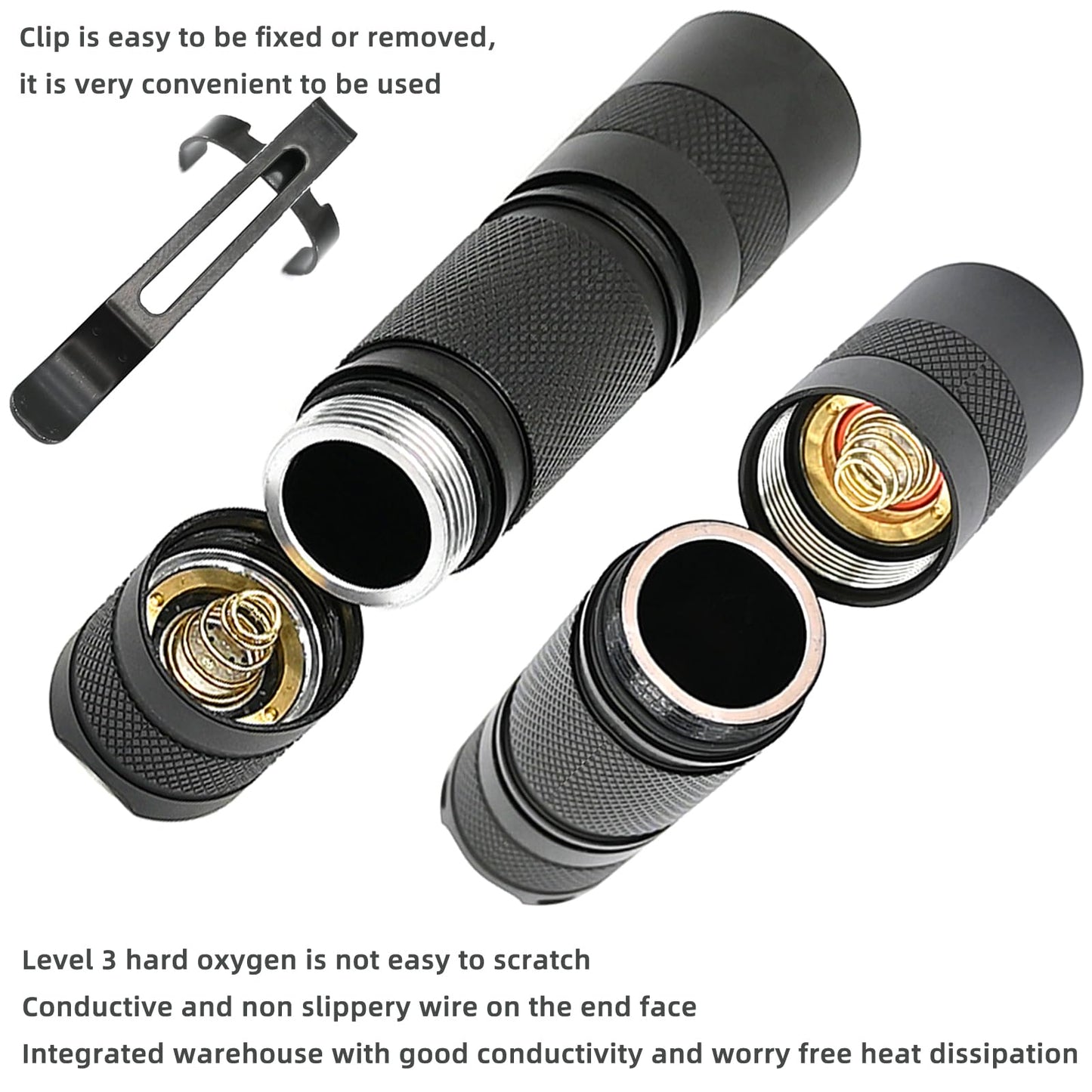 ACTIVEFIRE Mini AA Pen Portable LED Light, Super Bright, Waterproof Keychain Torch, Clip-on Light, Powered by AA or 14500 Batteries