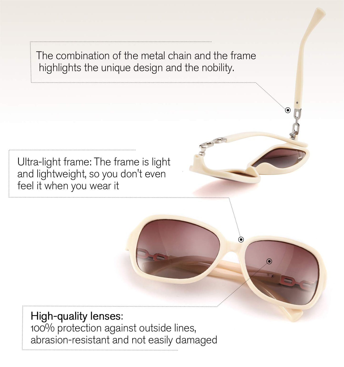 FEISEDY Vintage Square Polarized Sunglasses for Women UV400 Travel Driving Fashion Arcuate Sunglasses B2526
