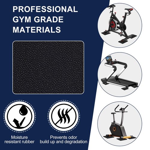 6 Pack readmill Mat, Exercise Equipment Mat for Floor Protection, High Density Anti Vibration pad for Treadmill, Walking, Exercise Bike, Washing Machine and Floor Protection
