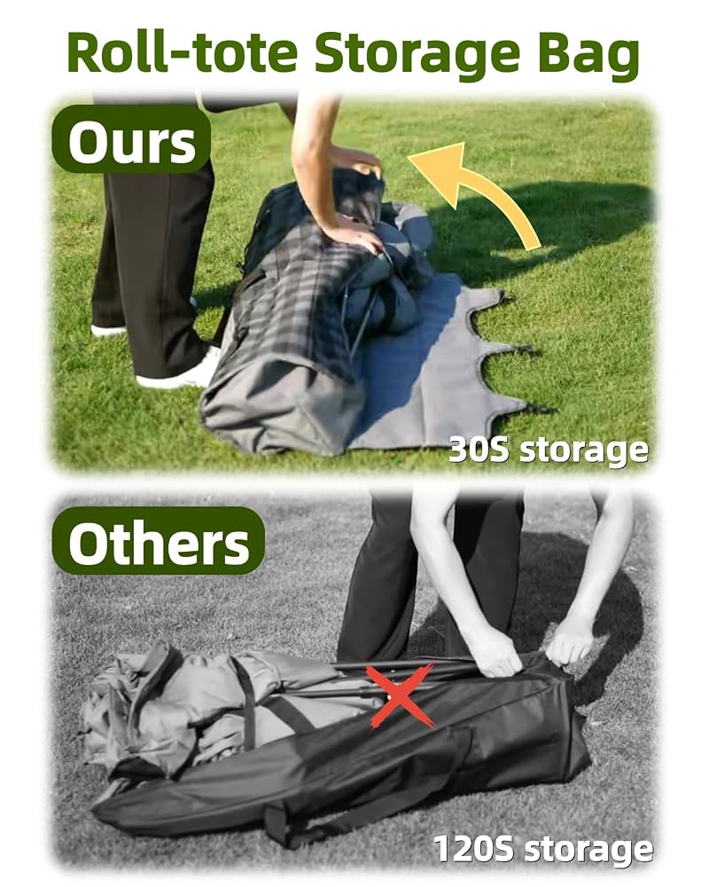 Heavy-Duty Chair Replacement Bag Roll Tote 45.7x13.8in 600D Oxford | 2-in-1 Camping Chair & Pet Bed Cover