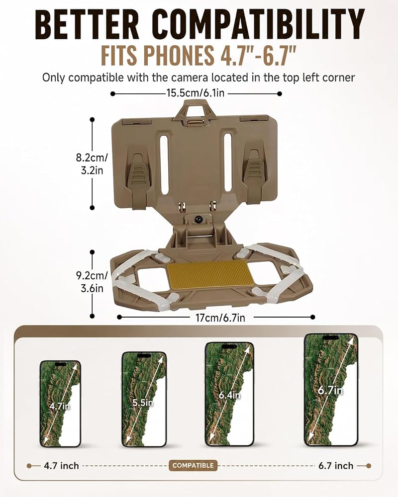 Molle Phone Holder for Plate Carrier—Phone Mount 4.7-6.7 Inch