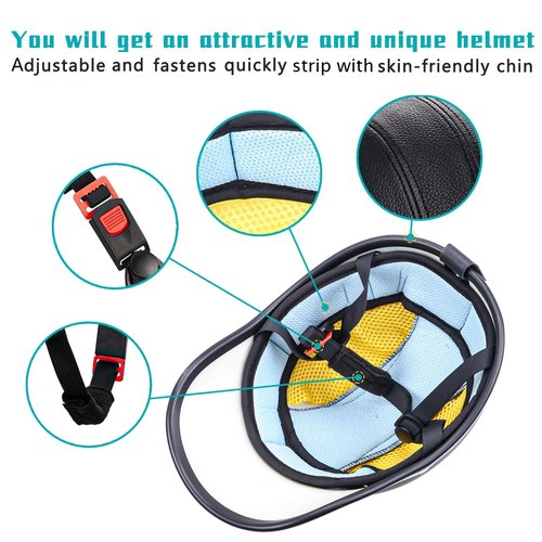 Bicycle Helmet PU for Adults Small/Large Baseball Cap Bike Helmet for Women and Men Adjustable Safe Sunshade 21.7-24.4 INCH Bike Cycling Helmets (Black, Large)