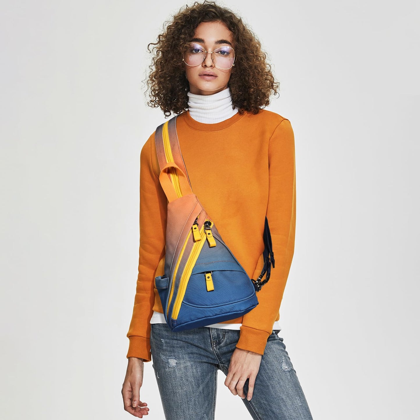 KL928 Sling Bag - Small Crossbody Backpack Shoulder Casual Daypack Rucksack for Men Women