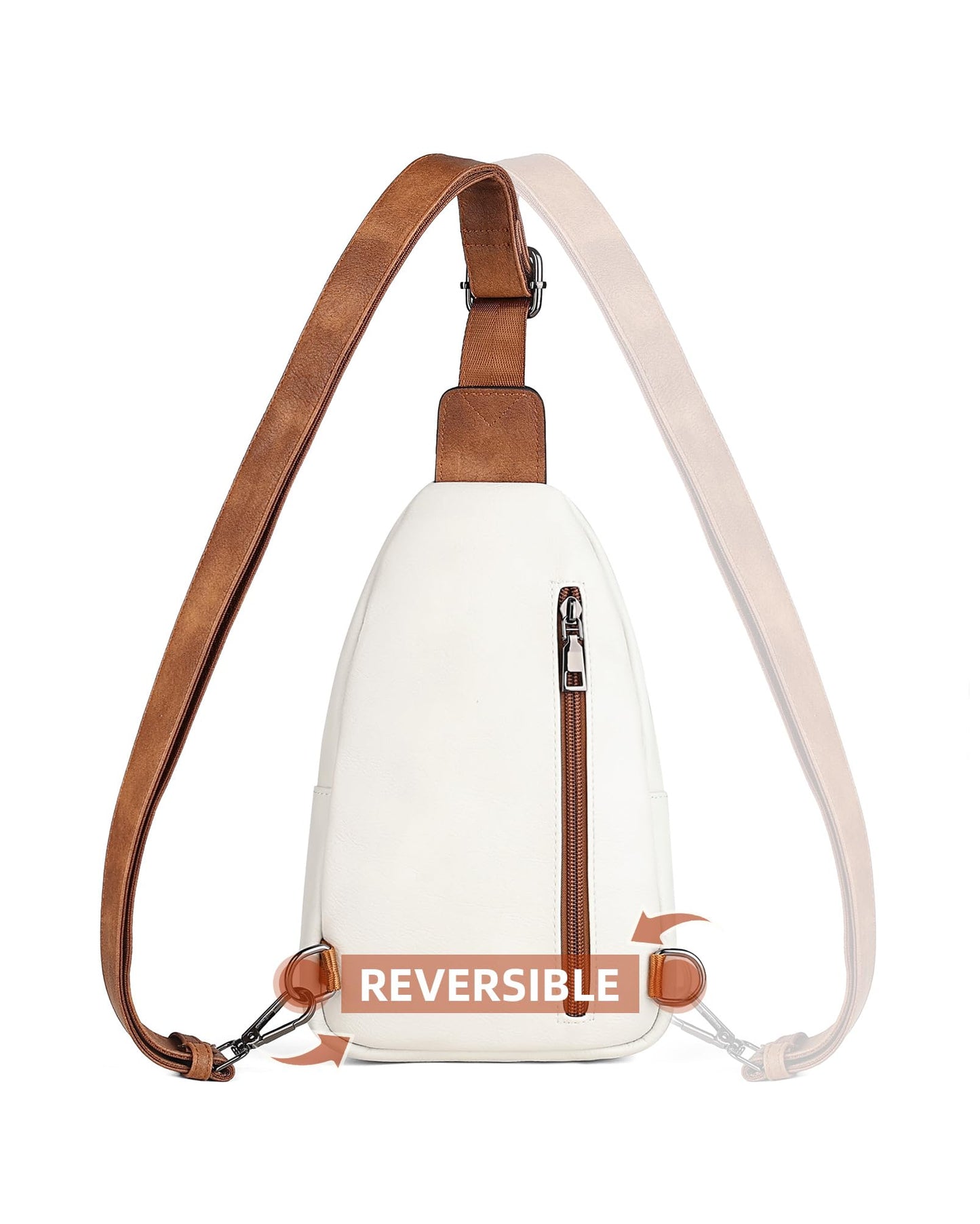 MASINTOR Sling Bag for Women, Crossbody Fanny Pack Sling Backpack, Beige