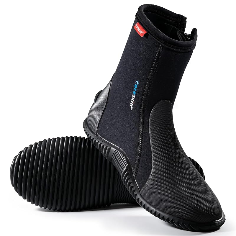 5mm Neoprene Dive Boots for Men & Women - Anti-Slip Sole, Variation M14W15