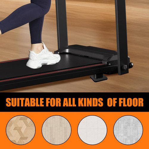 6pcs Treadmill Mat Pads,4x4 Inch Silicone Treadmill Mat,Double-Sided Non-Slip Walking Pad Mat,Shock-Absorbing Exercise Equipment Mat,Suitable for Treadmills, Elliptical Machines, Exercise Bikes