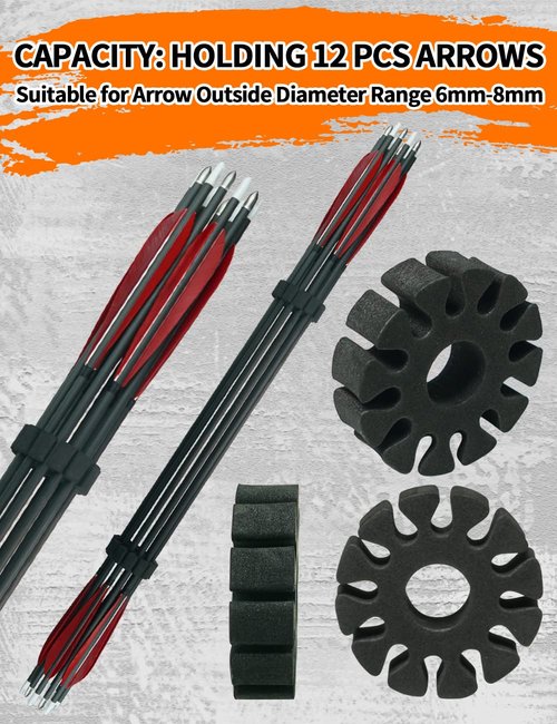 THREE ARCHERS 8Pcs EVA Foam Arrow Pack Round EVA Arrow Separator Holder Archery Protective Rack for Arrows Outdoor Hunting & Targeting Accessory