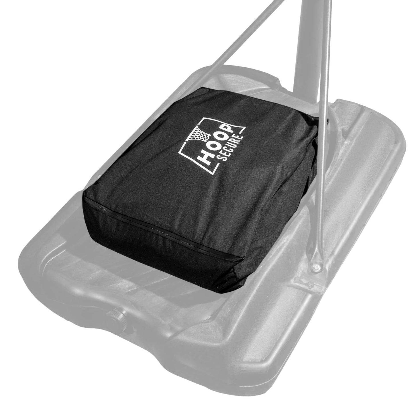 Hoop Secure Mini - The Original Solution - Heavy Duty Weighted Base Anchor for Basketball Hoops - Weather Resistant, Durable Design, Holds 200+ lbs. Patents-Pending, HOA Friendly (Mini, Black)