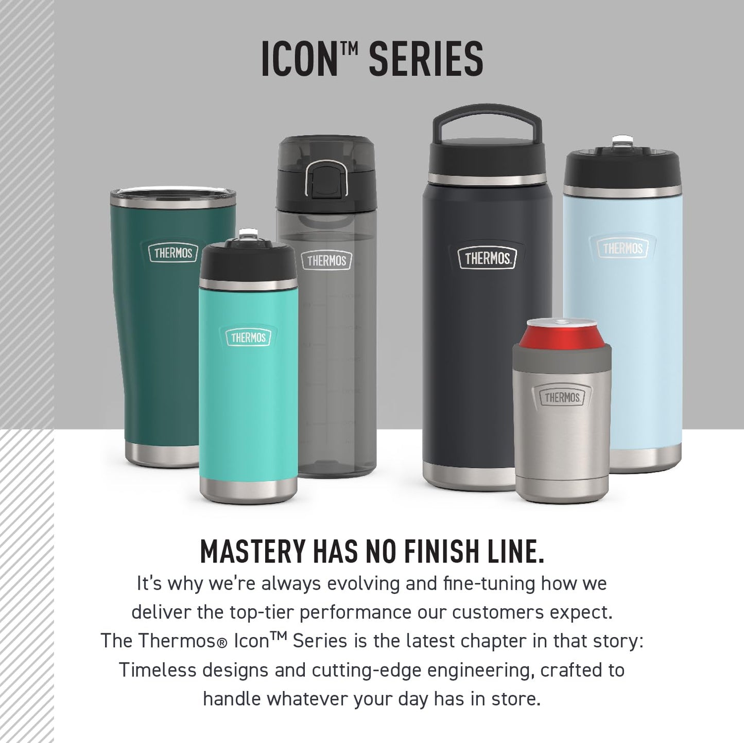 THERMOS ICON SERIES Lightweight Hydration Bottle - Durable Water Bottle Made with Tritan by Eastman with Straw Lid for Quick and Easy Drinking Experience - 26oz, Clear