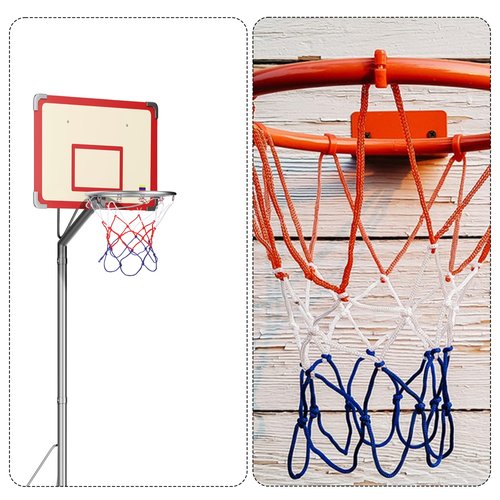 4PCS Mini Basketball Nets Replacement Small Basketball Hoop Net 8 Loops Basketball Nets Replacement for 8"-10.25" Rims Nylon Small Basketball Hoop Net Little Basket Ball Net for Room Indoor Outdoor