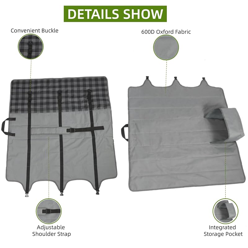 Heavy-Duty Chair Replacement Bag Roll Tote 45.7x13.8in 600D Oxford | 2-in-1 Camping Chair & Pet Bed Cover